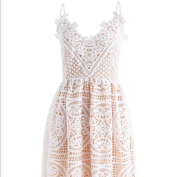 Chicwish Moonlit Night Cross Back Crochet Cami Dress - Picture 2 of 6